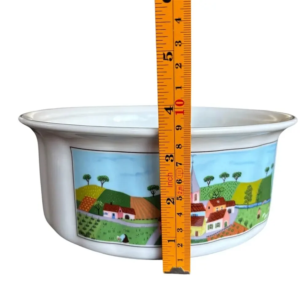 Villeroy & Boch Design Naif Casserole Serving Bowl 8.5” Village Scene Laplau